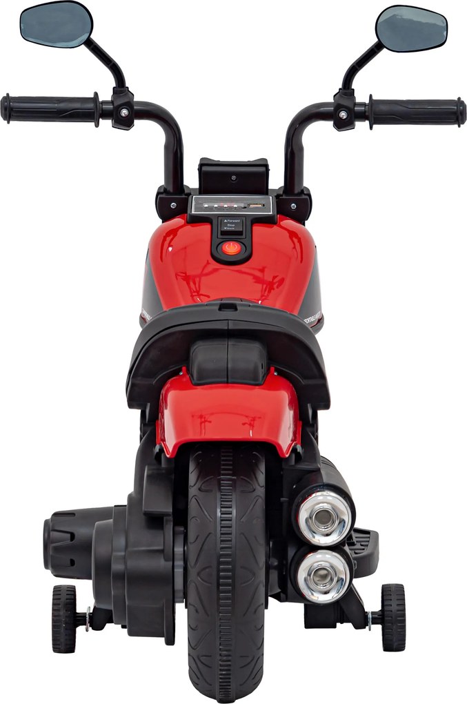 Ramiz Chopper FASTER batériový bicykel pre deti Červený + FM rádio + Audio panel + LED