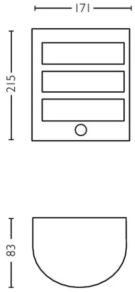 Philips-LED Vonkajšie nástenné svietidlo so senzorom PYTHON LED/6W/230V 4000K IP44
