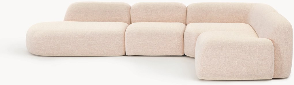 XL modulárna buklé rohová pohovka Wolke