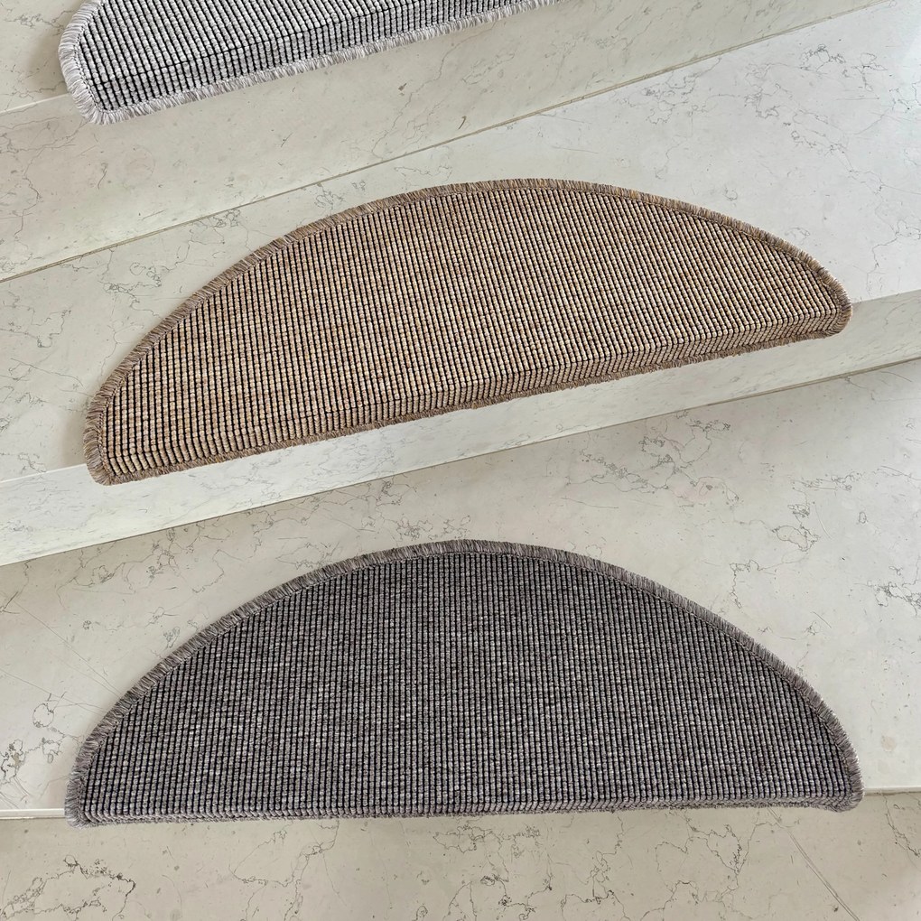 Nášľapy na schody Nature NEW hnedá polkruh, samolepiaca - 28x65 polkruh (rozmer vrátane ohybu) Vopi