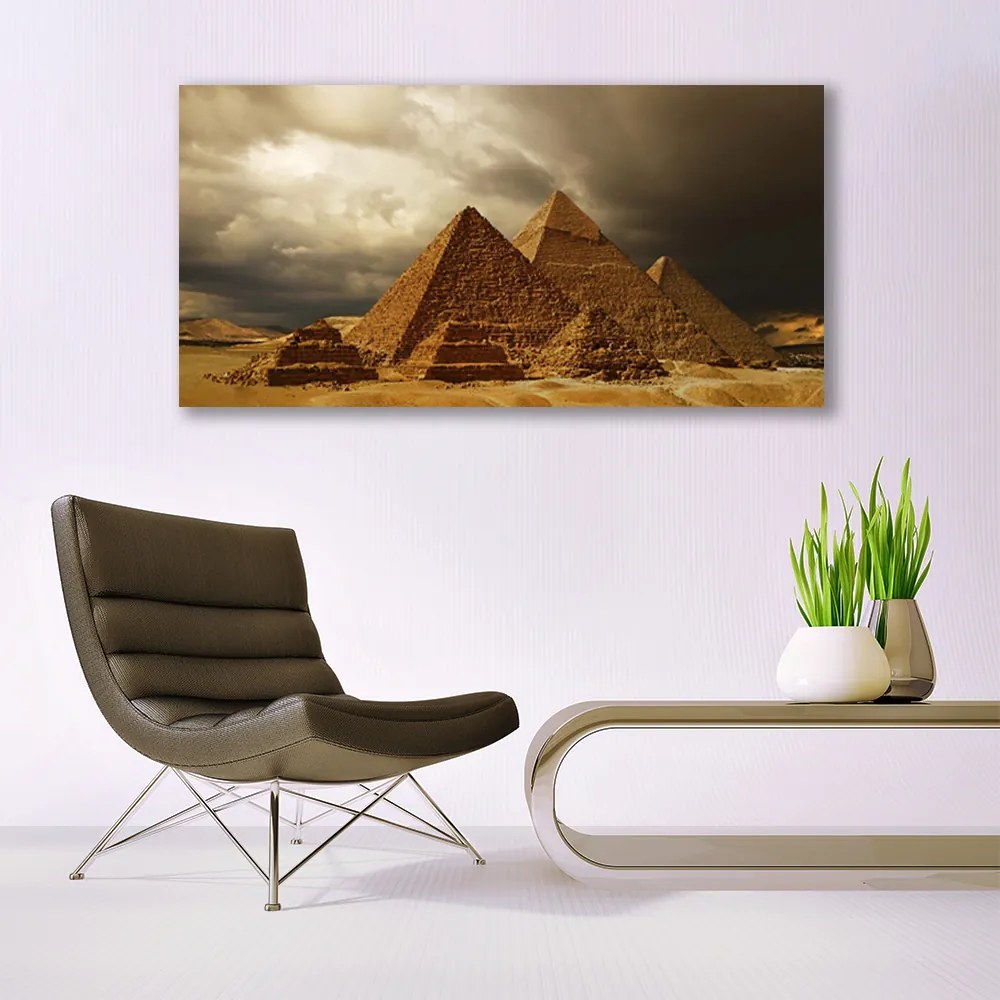 Obraz na akrylátovom skle Pyramídy architektúra 120x60 cm