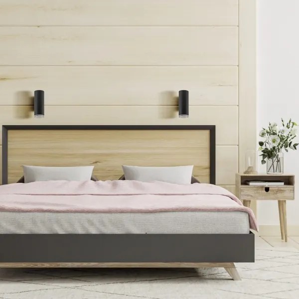 LED RGBW stmievateľné kúpeľňové nástenné svietidlo TURYN 1xGU10/6W/230V IP44 čierne