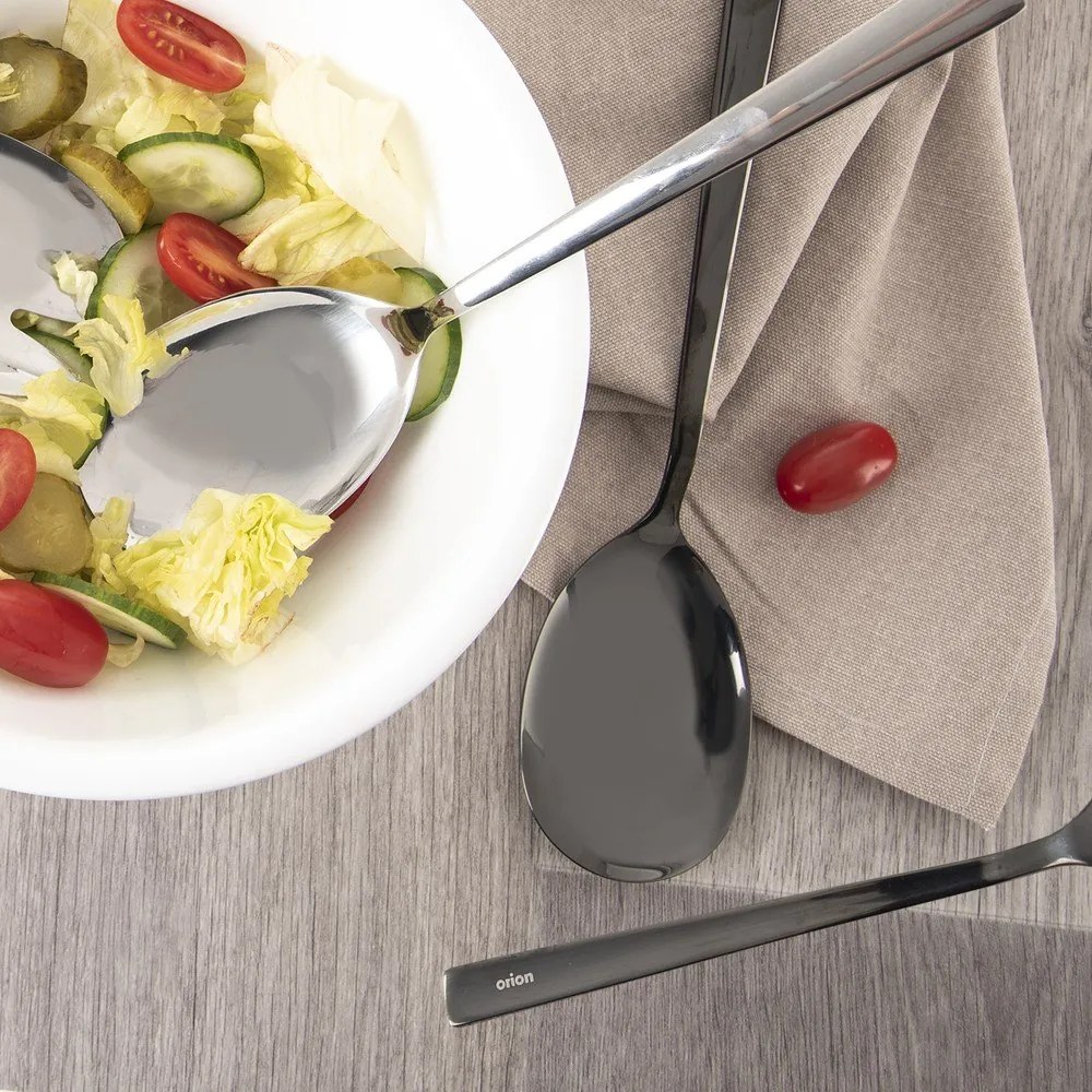 Šalátový príbor z nehrdzavejúcej ocele Black – Orion