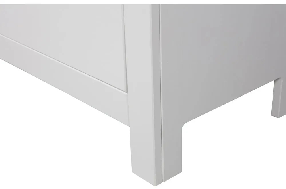 Svetlosivý TV stolík z borovicového dreva 120x45x40 cm Bonk – WOOOD