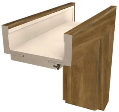 Obložková zárubňa Naturel 70 cm pre hrúbku steny 8-10,5 cm ľavá O1DPL70L