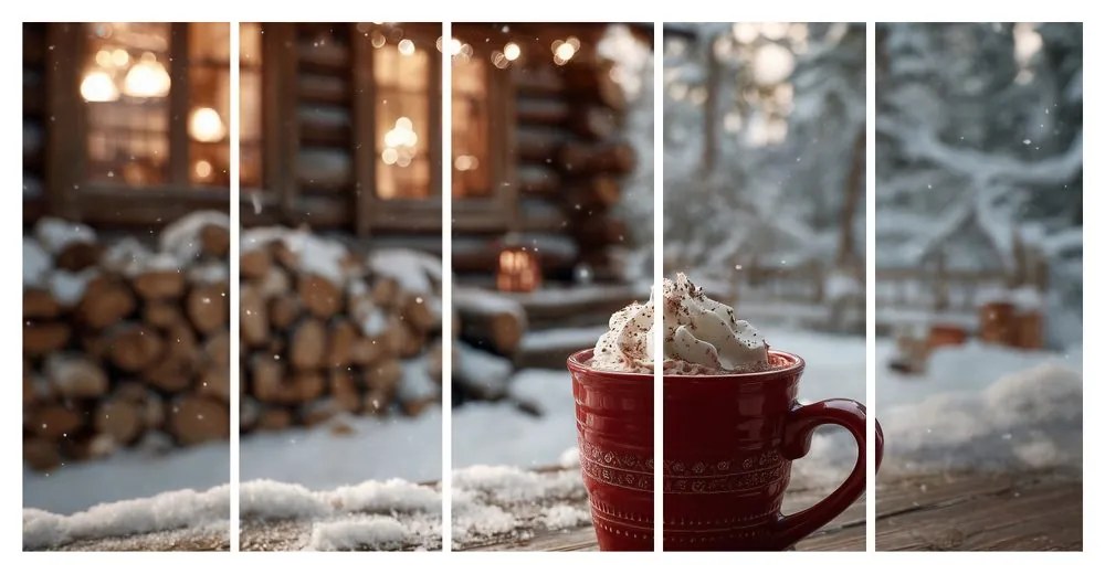 5-dielny obraz sladká odmena pri chate