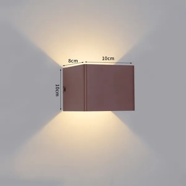 Brilagi - LED Vonkajšie nástenné svietidlo DONNANI LED/5W/230V 10 cm hnedé IP44