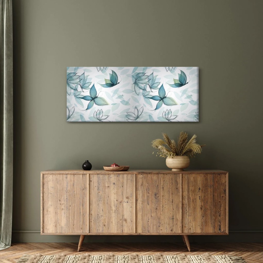 Obraz - Modré motýliky (120x50 cm)