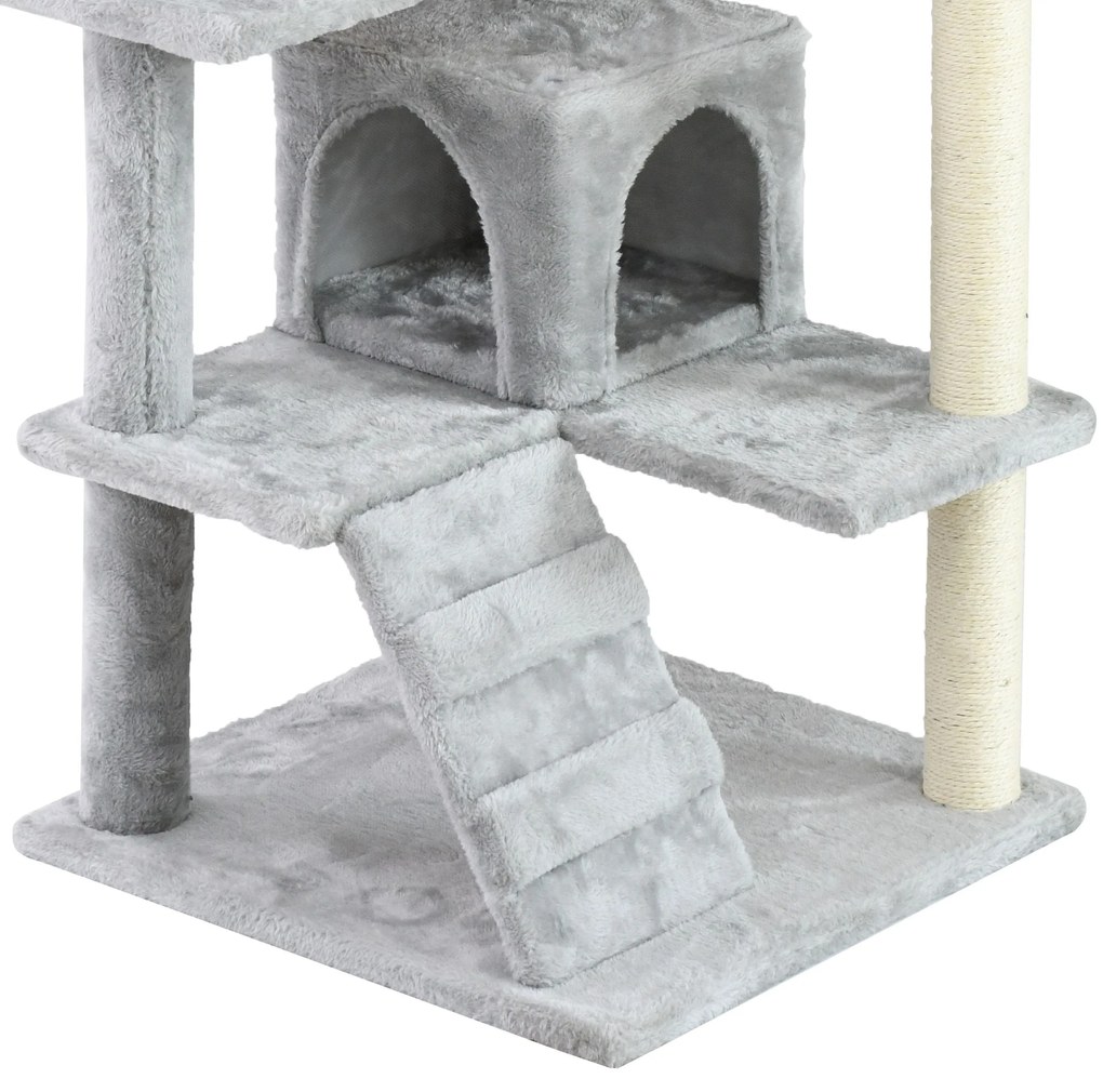 Tutumi Tutumi, škrabadlo, posteľ, veža pre mačky 130 cm 351650A, šedá, HOM-02845