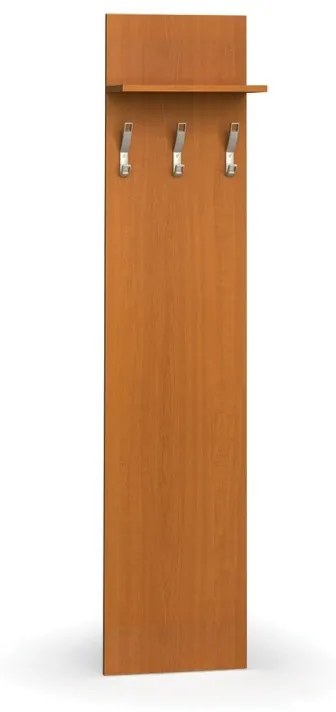 Vešiaková stena PRIMO WOOD, 3 háčiky, polica, čerešňa