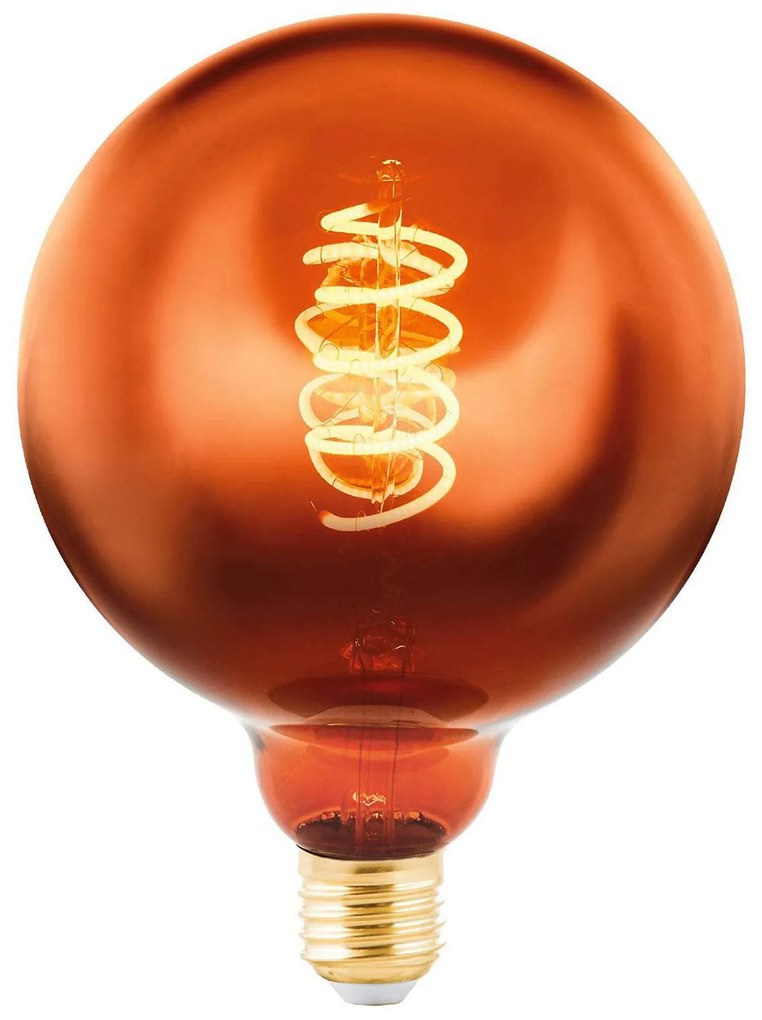 LED globe E27 G125 4W 2 000K filament medená