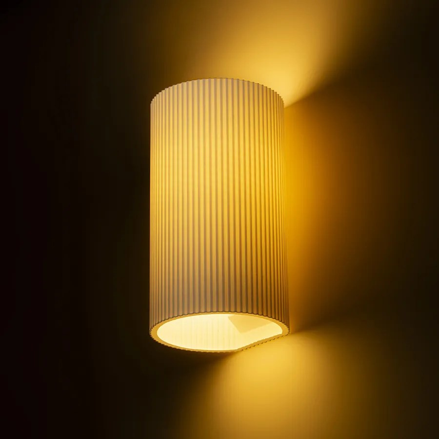 RENDL R13998 CALLUM nástenná lampa, dekoratívne biela Eco PLA