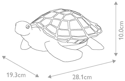 Elstead QZ-SAWBACK-TL - LED dekoratívne svietidlo TIFFANY 1xG9/3W/12/230V korytnačka