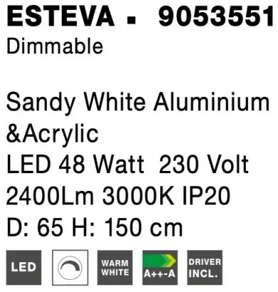LED luster Esteva 65 biele
