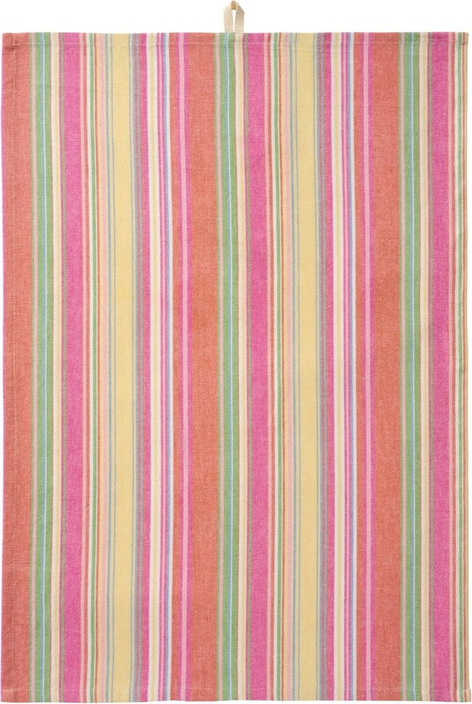 Ib Laursen Bavlnená utierka Multicoloured Stripes