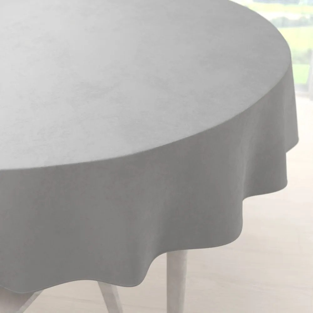Biante Zamatový okrúhly obrus Velvet Premium SVP-039 Sivý Ø 70 cm