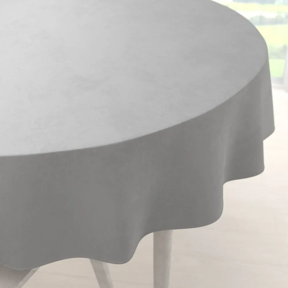 Biante Zamatový okrúhly obrus Velvet Premium SVP-039 Sivý Ø 90 cm