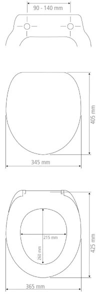 WENKO 25224100 - WC sedadlo BAMBOUSA 34,5x40,5 cm hnedá/strieborná