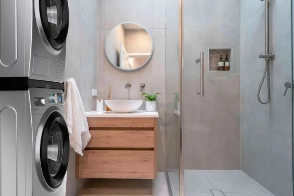 Meliconi 656138 - Stohovacia súprava pre práčku a sušičku 70 cm, čierna