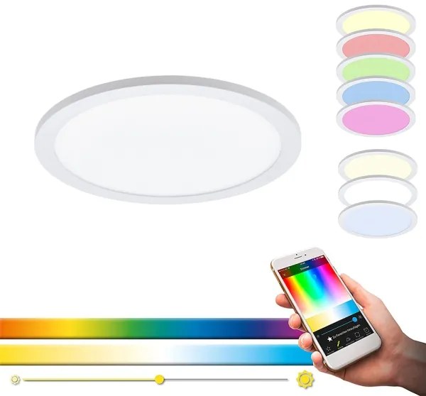 Eglo 33341 - LED RGBW stmievateľné stropné svietidlo SARSINA-C LED/16W/230V, pr. 30 cm + DO