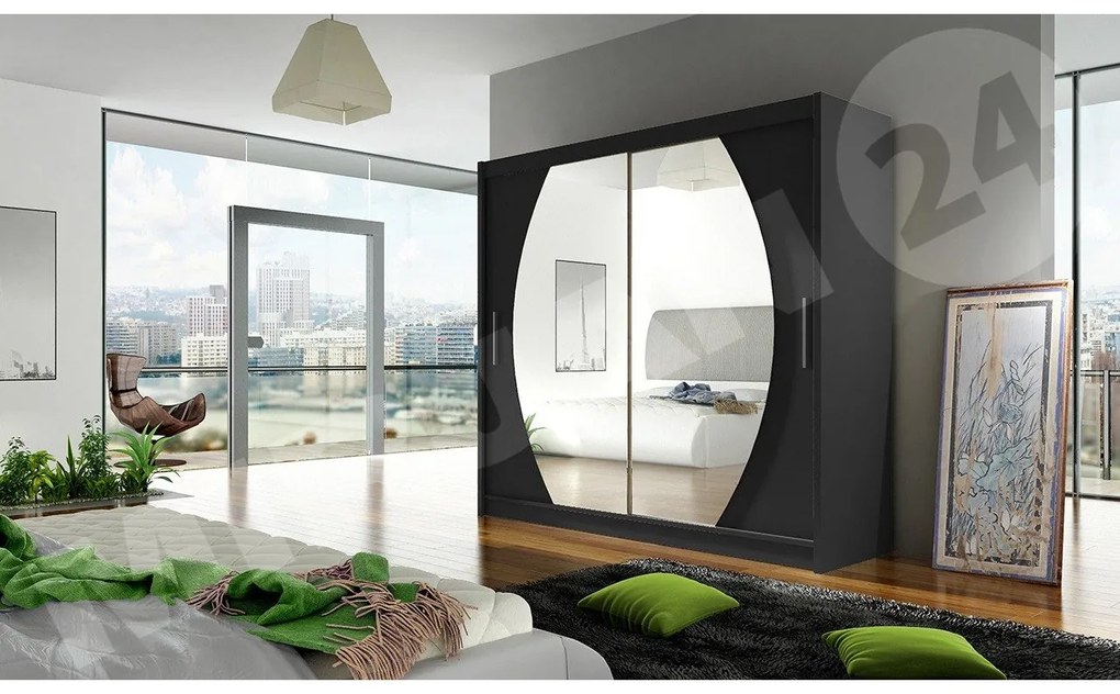 Skriňa London IV, Farby: kašmír, Osvetlenie: osvetlenie LED RGB - farebné
