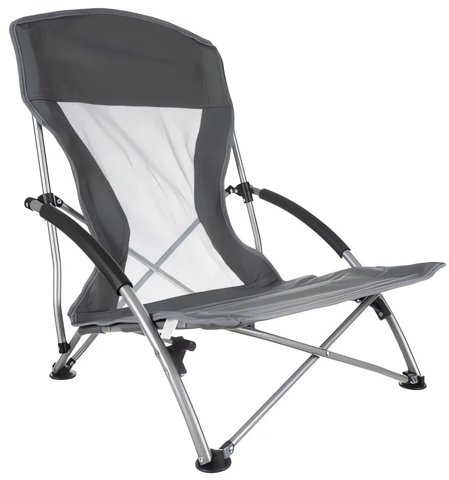 Trizand 23923 Skladacie plážové kreslo 100 kg, šedá