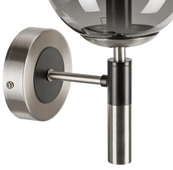 Nástenné svietidlo ROLLO 1xE14/5W/230V matný chróm/dymová