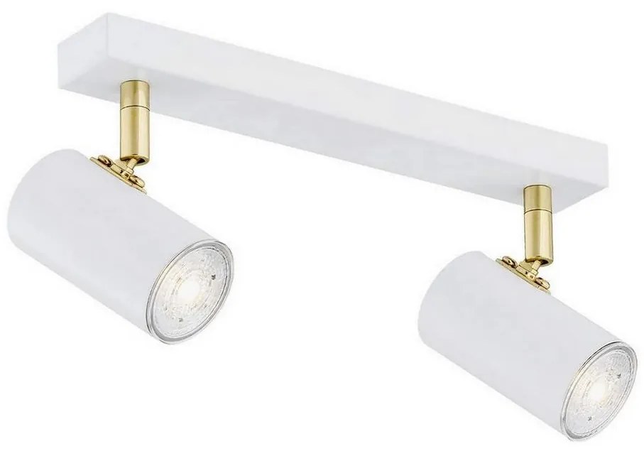 Argon 0890 - Bodové svietidlo LAGOS 2xGU10/5W/230V biela/zlatá AR0890