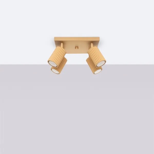 Sollux SL.1564 - Bodové svietidlo KARBON 4xGU10/10W/230V zlatá