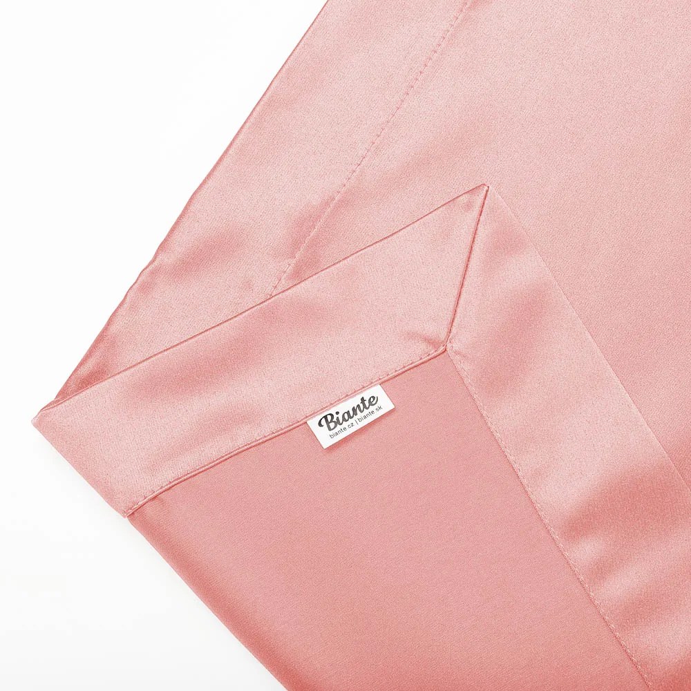 Biante Saténový prehoz/behúň na posteľ Satén LUX-061 Svetlo koralovo ružový 60x240 cm