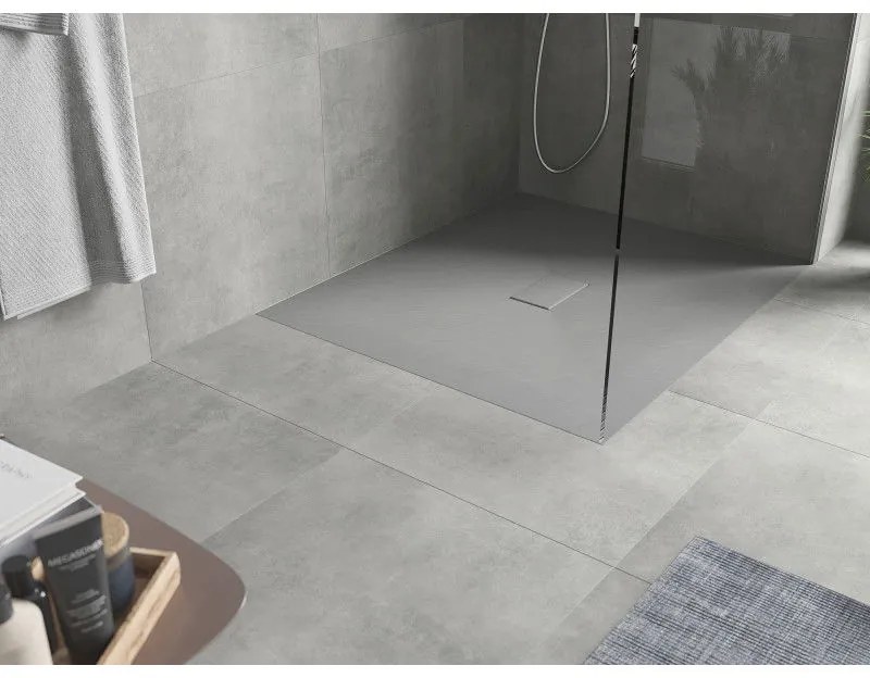 Mexen Hugo, SMC obdĺžniková sprchová vanička 140 x 100 cm, šedá, 42611014