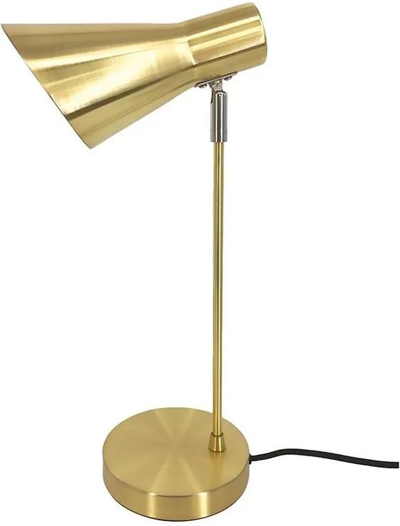 LEITMOTIV Stolná lampa Beaufort Metal matná zlatá