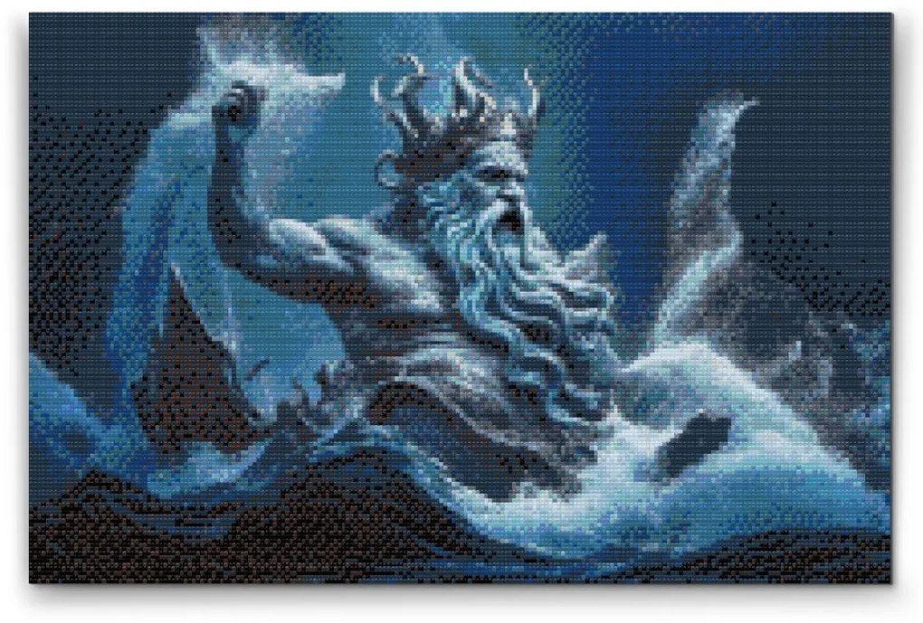 Gario Diamantové maľovanie Poseidón 3 Rozmery: 40 x 60 cm, Rámovanie: Iba zrolované plátno, Diamanty: Štvorcové