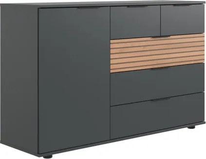 Komoda so zásuvkami Rotterdam, grafit/dub artisan%