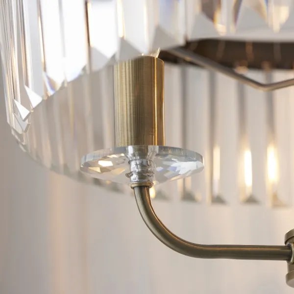 Endon 110644 - Stojacia lampa CHESTERFIELD 3xE14/6W/230V mosadz