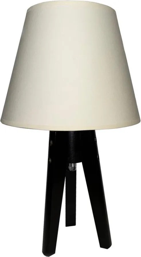 Stolná lampa CONE 1xE27/60W/230V wenge krémová