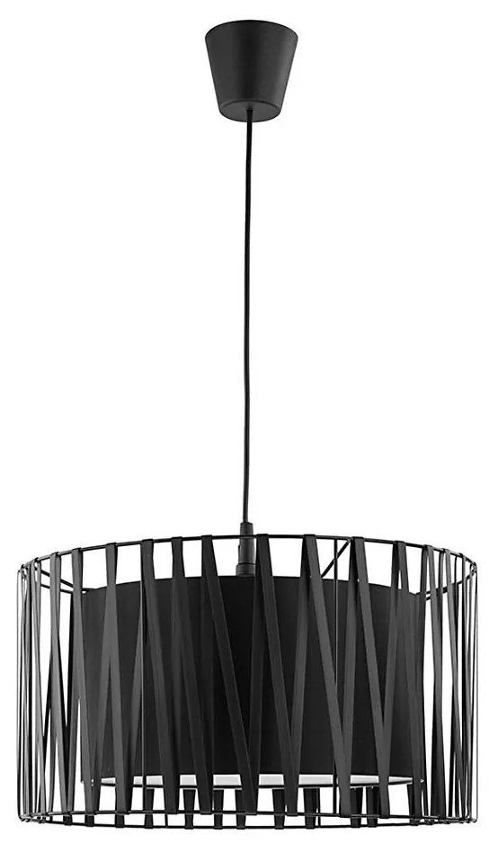 Luster na lanku HARMONY BLACK 1xE27/60W/230V