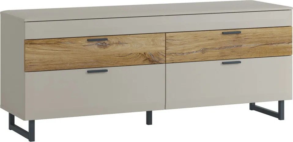 TV skrinka Romy, šedá/dub