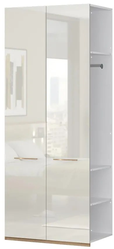 Skriňa 2d Gala lakované dp2/gl pacific walnut/beige