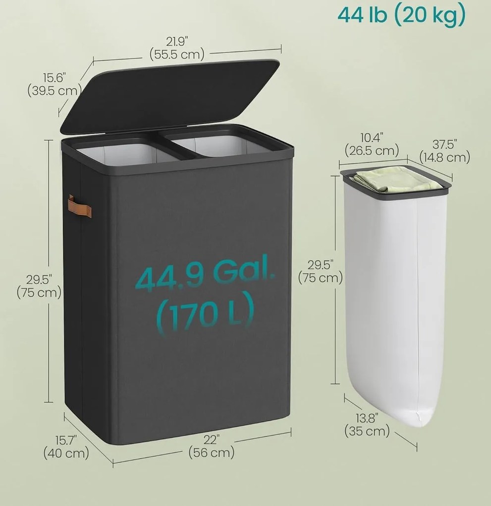 Koš na prádlo Vilém 170 L černý