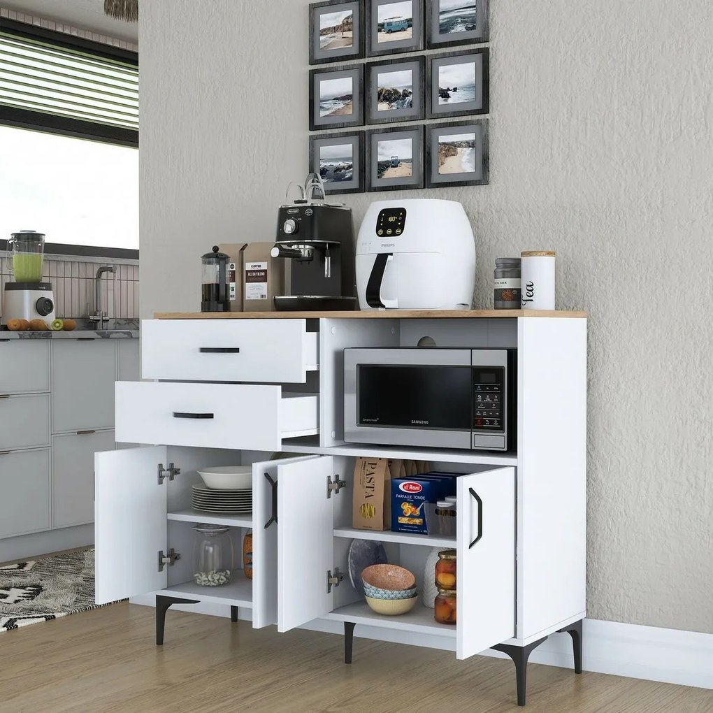 Skriňa Jeby Walnut and White