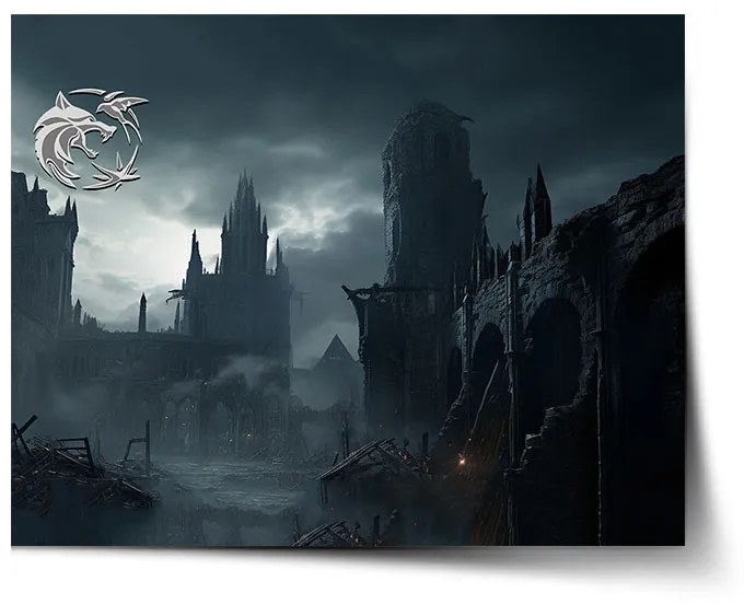 Sablio Plagát Zaklínač Hrad - 120x80 cm