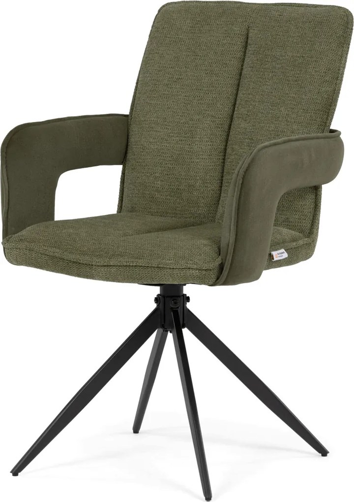Jedálenská stolička látka/kov DCH-F1146 Farba: Zelená