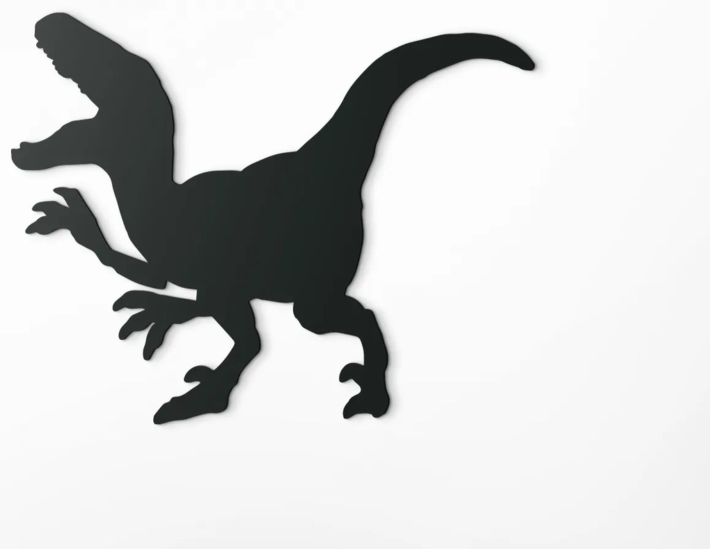 drevko Detská nálepka Zúrivý dinosaurus Rozmer obrazu: 25,5 x 32,5 cm, Farba dekorácie: Čierna