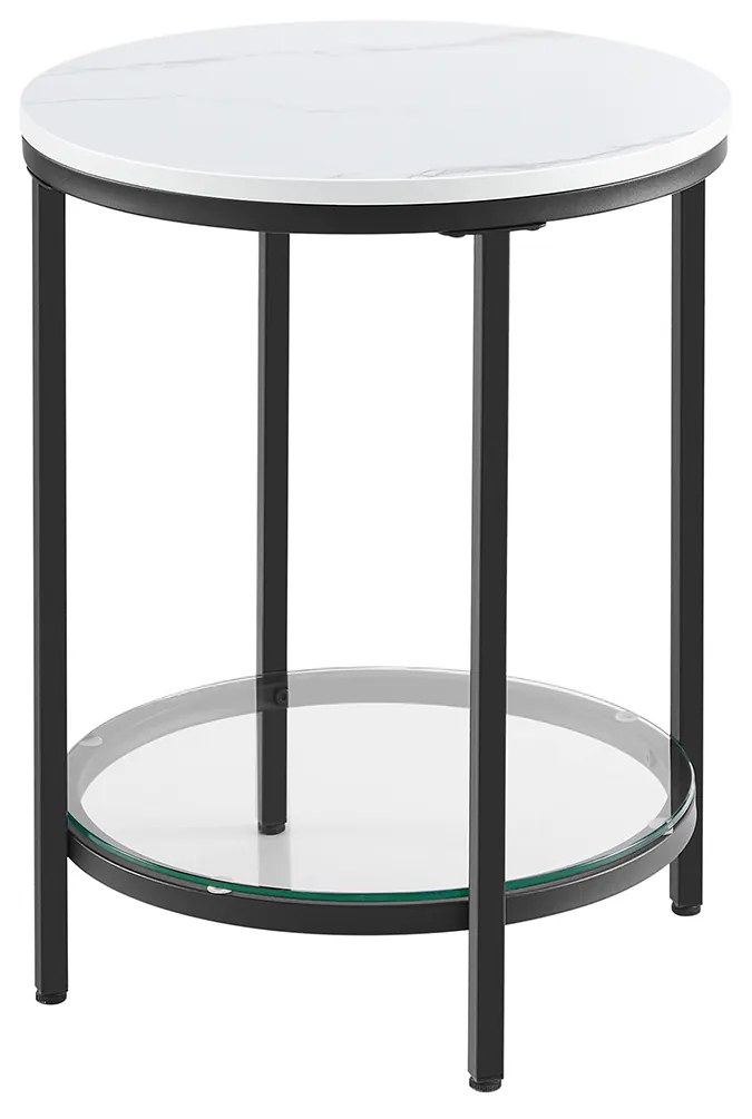 Odkladový stolík Vasagle Chipa čierno-biely