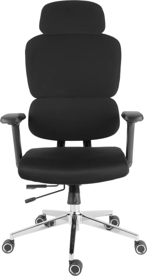 Kancelárska ergonomická stolička Neoseat ROBIN — látka, čierna, nosnosť 150 kg