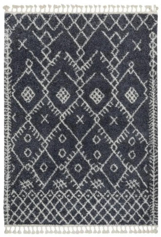 Kusový koberec Shaggy Akira šedý 160x220cm