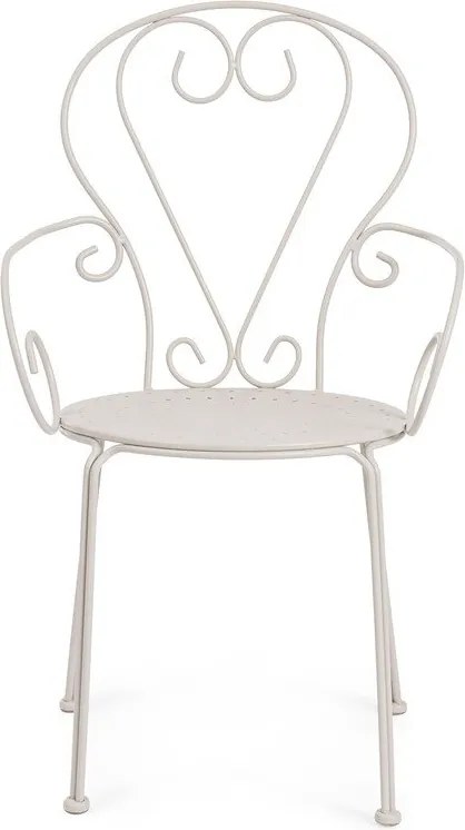 Béžová kovová záhradná stolička Etienne – Bizzotto