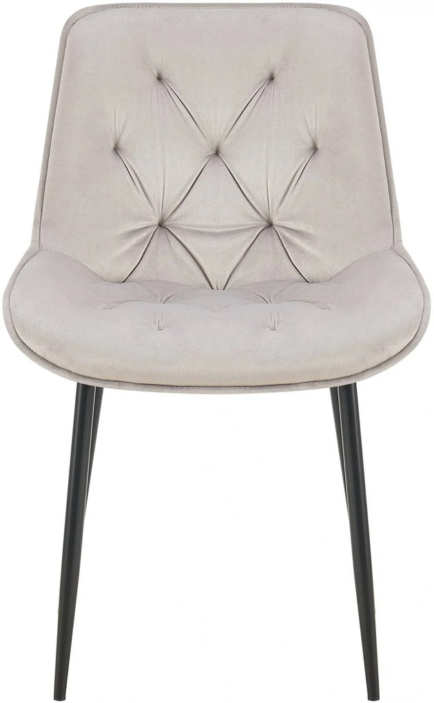 Jedálenská stolička Wallace - zamat - Sivá