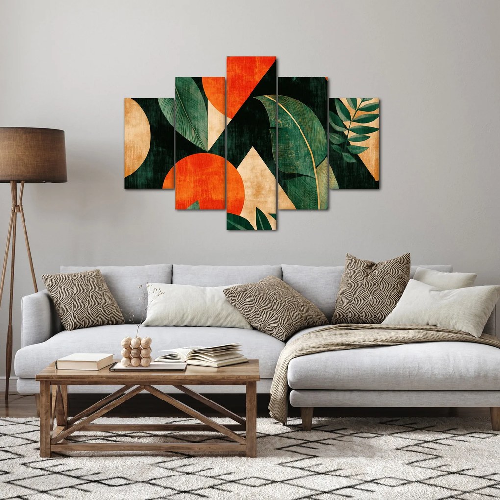 Obraz - Geometrické prírodné motívy II. (150x105 cm)